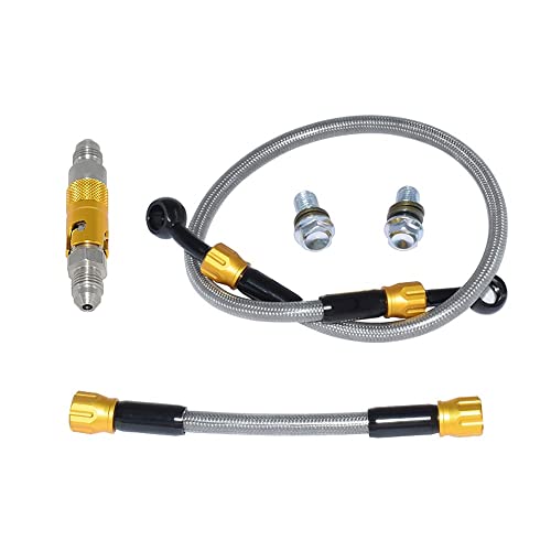 Motorrad-Bremsleitung Universal-Motorrad AN3 3AN Bremsflüssigkeit Schnellentfernen Abdeckung Demontage Ersetzen Bremsleitung Trennarmatur Edelstahl Bremsölschlauchleitung von Tsinesla