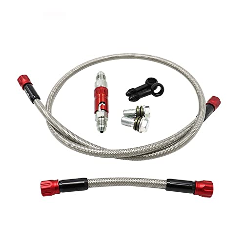 Motorrad-Bremsleitung Universal-Motorrad AN3 3AN Bremsflüssigkeit Schnellentfernen Abdeckung Demontage Ersetzen Bremsleitung Trennarmatur Edelstahl Bremsölschlauchleitung von Tsinesla