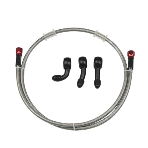 Motorradschläuche DOT-Ölschlauchleitung ATV Street Dirt Pit Bike M10 Bremsschlauch 28°-28° Motorradhydraulik Edelstahl geflochtene Bremsflüssigkeit Motorradbremsleitung Motorradschläuche DOT-Ölschlauchleitung ATV Street Dirt Pit Bike M10 Bremsschlauch 28°-28° Motorradhydraulik Edelstahl geflochtene Bremsflüssigkeit Motorradbremsleitung von Tsinesla