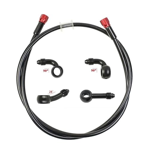 Motorradschläuche Moto-Bremsschlauch Motorrad Hydraulische Edelstahl-geflochtene Bremsleitung Flüssigkeitsölschlauch ATV Street Dirt Pit Bike Banjo entfernen Motorrad-Bremsleitung von Tsinesla