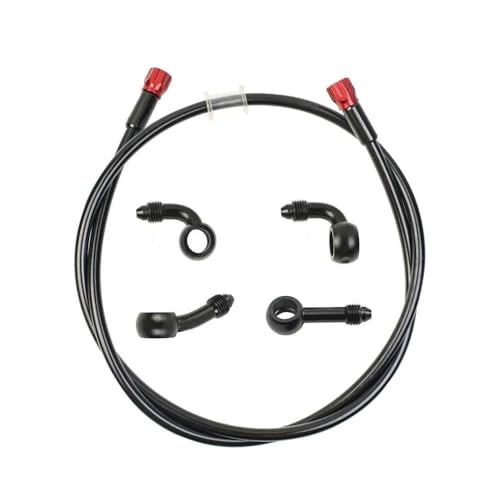 Motorradschläuche entfernen Banjo Motorrad Hydraulische Edelstahl geflochtene Bremsleitung Flüssigkeitsölschlauch Moto Bremsschlauch ATV Street Dirt Pit Bike Motorrad Bremsleitung von Tsinesla