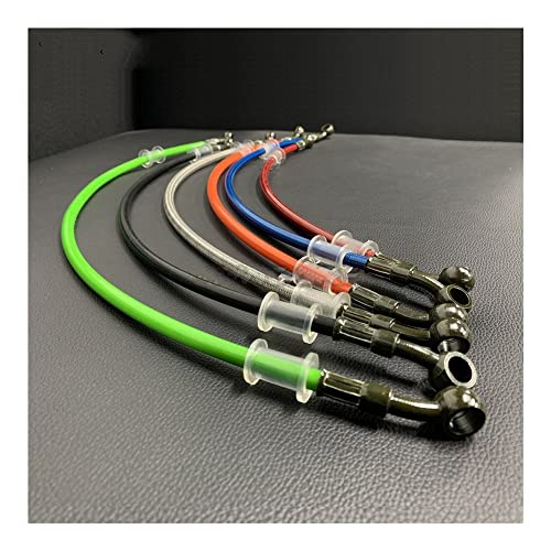 Universal Motorrad Edelstahl Geflochtene Pipeline Latiguillo Freno 40CM-150CM Motorrad Dirt Bike Brems Öl Schlauch Bremsleitung Bremskabel von Tsinesla