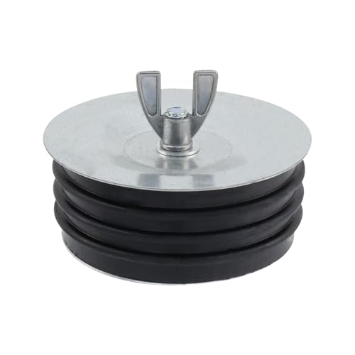 Tsnamay 10,2 cm schwarze Gummidichtung, Stopper, Abwasserdichtung mit Flügelmutter, geeignet für Rohre oder Pools, langlebig und auslaufsicher, 1 Stück von Tsnamay