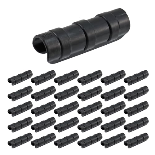 Tsnamay Schwarze ABS-Folien-Befestigungsklammer, aufrollbarer Vorhangclip (verlängert und verdickt, 20 Röhren) zur Befestigung von Gewächshaus- oder Gewächshausfolie, langlebiges ABS-Material, Clip von Tsnamay