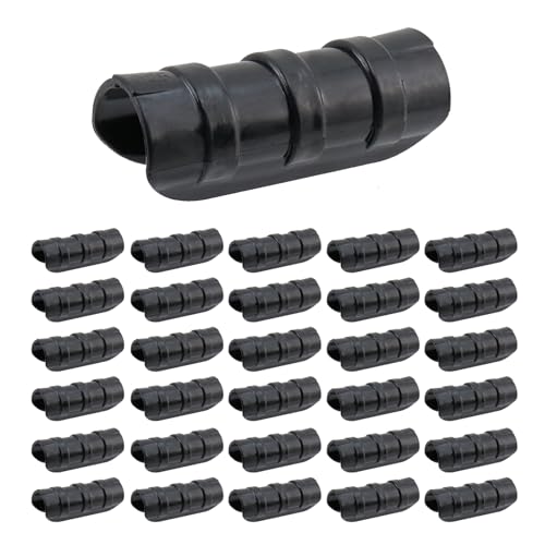 Tsnamay Schwarze ABS-Folien-Befestigungsklammer, aufrollbarer Vorhangclip (verlängert und verdickt, 25 Rohre, 15,2 cm) zur Befestigung von Gewächshaus- oder Gewächshausfolie, langlebiges ABS-Material von Tsnamay