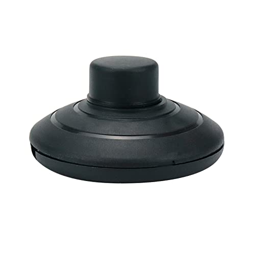 Tsnamay Schwarzer Bodenfußschalter, runder Bodenfußschalter Inline, Kunststoff-Inline-Fußpedal-Lampenschalter mit Druck-Step-on-Taste für LED-Licht-Ein-Aus-Steuerung von Tsnamay