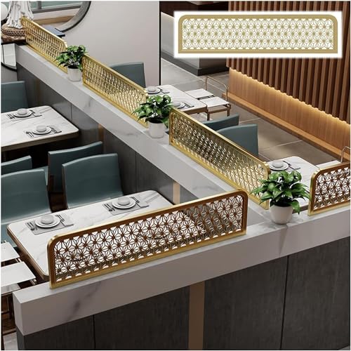 HSF Trennwände for Essbereiche, Arbeitsplatte, Schreibtischteiler, Essbereich, dekorative Trennwände, niedriger Zaun Esszimmer-Trennwand aus Glas (Color : Gold-a, Size : 90cm) von TsoLAY