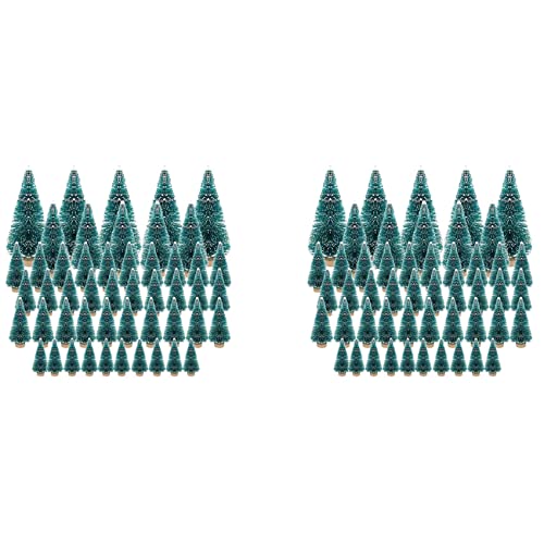 TsoLay 100 STÜCKE Miniatur KüNstliche Weihnachten Kleine Schnee Frost Bäume Kiefern Weihnachten Mach Es Selbst Party Dekoration von TsoLay