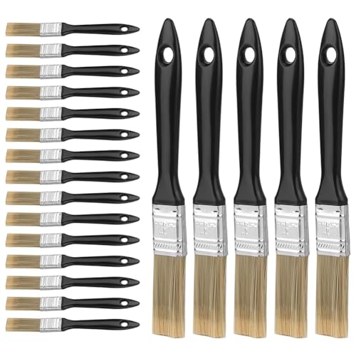 TsoLay 20 Stück 1-Pinsel für die Reparatur zu Hause, Flache Pinselwerkzeuge mit Kunststoffgriffen, für DIY-Malerei, zu Hause von TsoLay