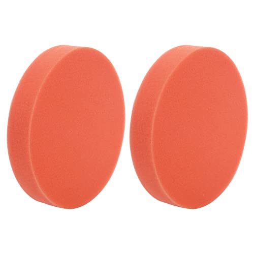 TsoLay 2Stck 6 150mm Weiche Flache Schwamm Puffer Polierscheibe Kit für Auto Auto Polierer Farbe: Orange von TsoLay