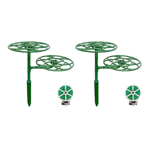 TsoLay 2er-Set Sonnenblumen-Blumenstützständer, Zweilagiges Pflanzenstützgestell zum Klettern und Pfropfen von TsoLay
