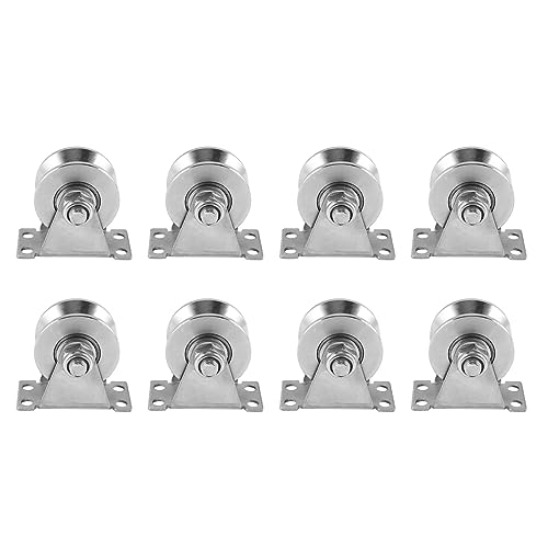 TsoLay 8Er-Pack V-Type Edelstahl-Riemenscheibenblock Dämpferlager Nut Gleitrollen-Laufrad von TsoLay