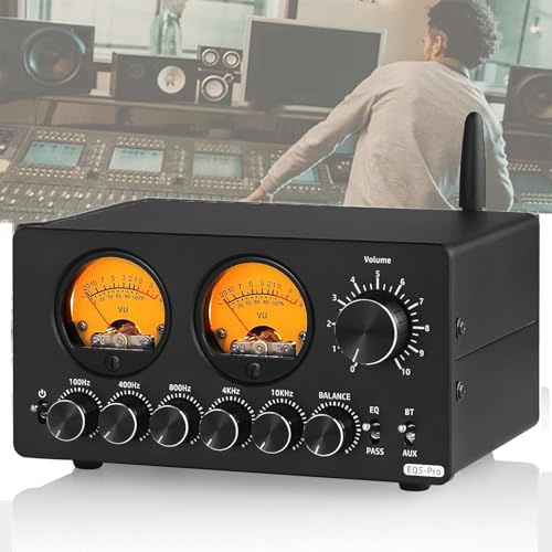TsoLay Audio-Vorverstärker, 5-Band-Sound-Equalizer Mit VU-Meter, Bluetooth 5.0 Auto-Audio-Grafik-Equalizer Mit Stereo 3,5 Mm AUX-Eingang Und -Ausgang, Für Aufzeichnung, Streaming, Podcasting TsoLay Audio-Vorverstärker, 5-Band-Sound-Equalizer Mit VU-Meter, Bluetooth 5.0 Auto-Audio-Grafik-Equalizer Mit Stereo 3,5 Mm AUX-Eingang Und -Ausgang, Für Aufzeichnung, Streaming, Podcasting von TsoLay
