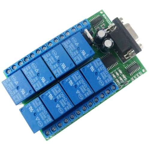 TsoLay DC 12 V 8 CH RS232 Relaiskarte PC USB UART DB9 Fernbedienungsschalter für SPS Smart Home Garagentor Autoalarm Farmmotor von TsoLay