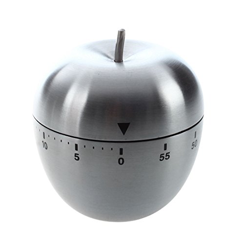 TsoLay Edelstahl 60 Minuten Countdown Kueche Kochen Mechanische Alarm Uhr Apfel-Form von TsoLay