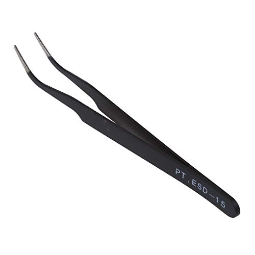 TsoLay Edelstahl Anti magnetische Anti statische gebogene Spitzen Pinzette von TsoLay