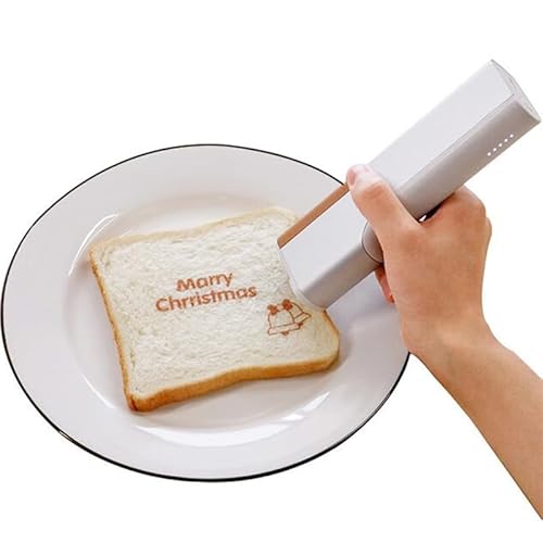 TsoLay Handheld Food PrintPen, tragbarer Mini-Kaffee-PrintPen mit mobiler APP-Steuerung, Logo- und Musterdruck und klarer Ausgabe, für Macaron-Kaffee, Kekse, Kuchen, Brot, Bier, Desserts, DIY von TsoLay