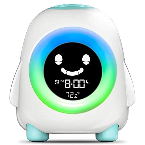 TsoLay Kinder Alarm, Alarm für Kinder, Schlaf Trainer zum Aufwachen Wecken, Buntes Licht, Nickerchen von TsoLay