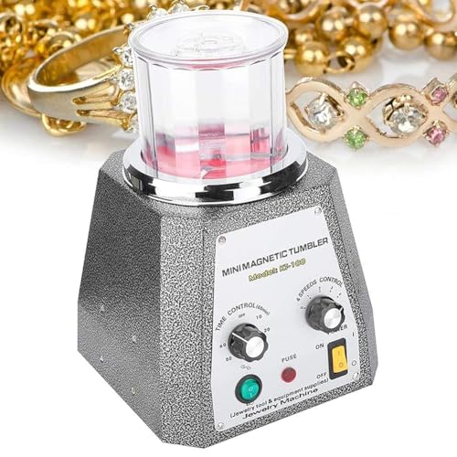 TsoLay Mini-Magnetpolierer, 110 Mm Schmuckpolierer-Finisher-Maschine Mit Zeitfunktion, 2000 U/min Einstellbare Geschwindigkeit, Kapazität 400 G, Zum Schleifen, Polieren Und Reinigen Von Metall TsoLay Mini-Magnetpolierer, 110 Mm Schmuckpolierer-Finisher-Maschine Mit Zeitfunktion, 2000 U/min Einstellbare Geschwindigkeit, Kapazität 400 G, Zum Schleifen, Polieren Und Reinigen Von Metall von TsoLay