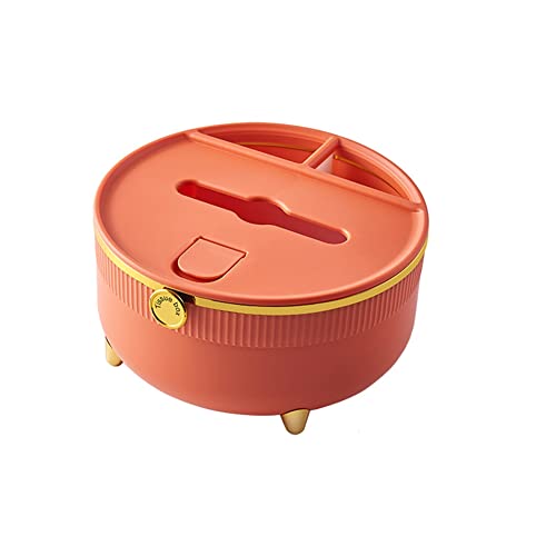 TsoLay Multifunktionale Taschentuchbox Haushalt Wohnzimmermaske Kleinigkeiten Desktop-Aufteilung Aufbewahrungsbox StaubgüRtelabdeckung Orange von TsoLay