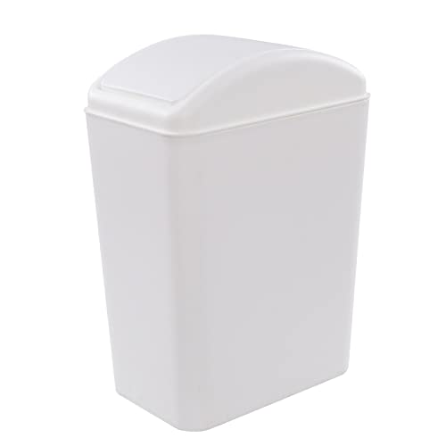 Tstorage 20 Liter Kunststoff Schwingdeckel Mülleimer, Abfalleimer Plastik, Weiß von Tstorage