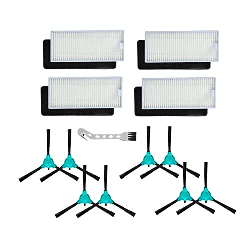 F/T Filter-Set für DEENKEE DK600 Staubsaugerroboter, 4 Filter, 8 Seitenbürste, 1 Mehrzweck-Reinigungswerkzeug von TsuFantisi