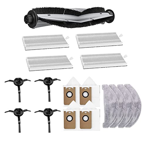 T / F Zubehörset für Laresar L6 Pro Roboter Staubsauger - 1 Hauptbürste, 4 Filter, 4 Seitenbürste, 4 Staubbeutel, 4 Tücher von TsuFantisi