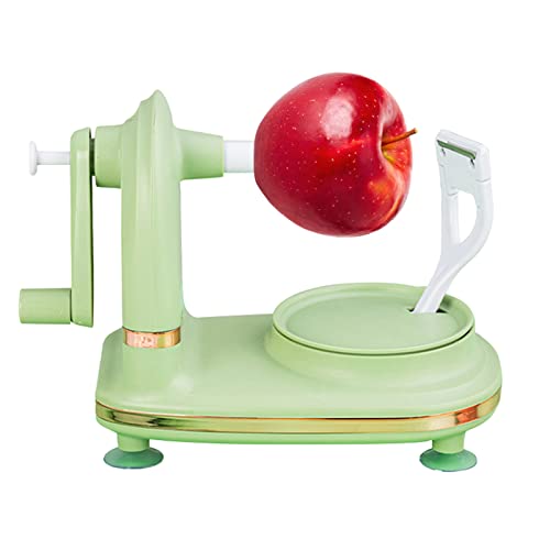 Apfelschäler | Manueller Apfelschälmaschine Mit Kurbel | Apfelentkerner Und Apfelschneider | Multifunktion Saugschneller Birnenschäler | Apfelausstecher Und Schäler | Kartoffel Und Gemüseschäle von Tsuchiya