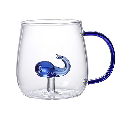 3D Kaffeetasse Cartoon Tier Kaffeegläser Transparent Teegläser Mit Henkel Für Heiß- Und Kaltgetränke, Kaffeebecher Glühweinglass Saftgläser Kreative Trink Milch Tee Tasse Home Deko von Tsuchiya