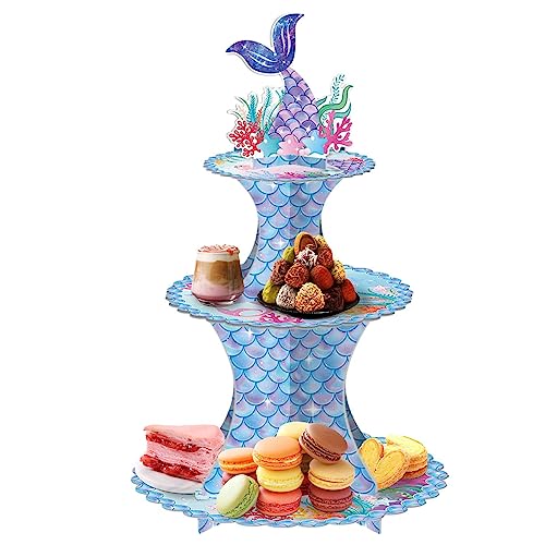 Tsuchiya Meerjungfrauen Tortenständer | 3 Etagen Cupcake Ständer Meerjungfrauen Muffin Ständer Aus Karton Für Hochzeit Party Geburtstag Baby Duschen Kuchen | Dessert Torten Etagere Tsuchiya Meerjungfrauen Tortenständer | 3 Etagen Cupcake Ständer Meerjungfrauen Muffin Ständer Aus Karton Für Hochzeit Party Geburtstag Baby Duschen Kuchen | Dessert Torten Etagere von Tsuchiya