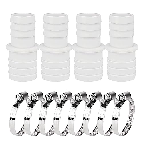 Tsuchiya Pool Schlauchverbinder 38mm | Pool Schlauchadapter Mit Schlauchschellen Für Oberirdische Pools | Poolschlauch Verbinder Reparaturteile Für Pool Schlauchverbinder Verlängerung von Tsuchiya