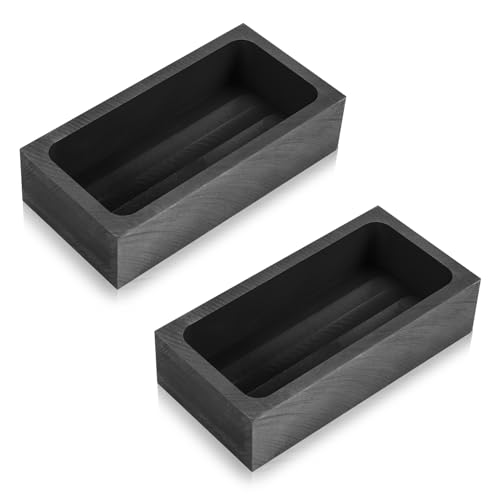 Tsudoku 2 StüCk 1 Kg Graphit Barren Form Tiegel Form zum Schmelzen GießEn Raffinieren Gold Silber Metall Aluminium Kupfer Messing von Tsudoku