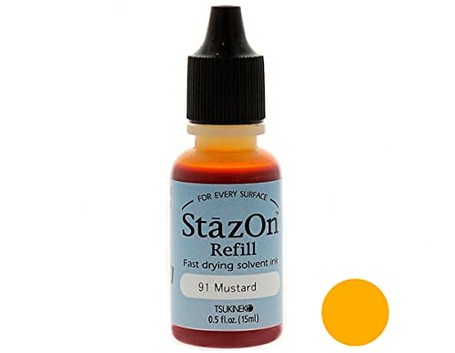 Nachfüllfarbe 15ml StazOn Gelb von Tsukineko
