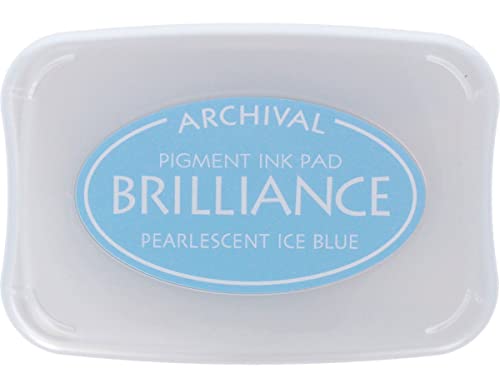 Tsukineko Brilliance Pearlescent Pad, Ice Blue Ink von Tsukineko