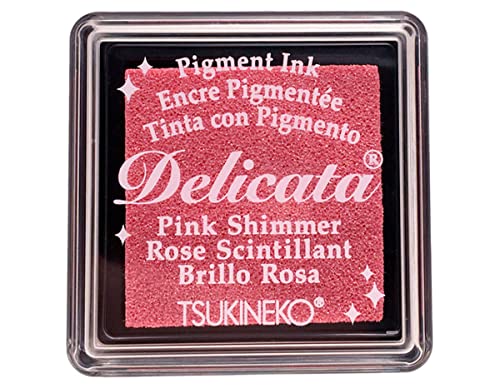 Tsukineko Kleines Delicata schimmernd Stempelkissen, Pink Shimmer, S von Tsukineko