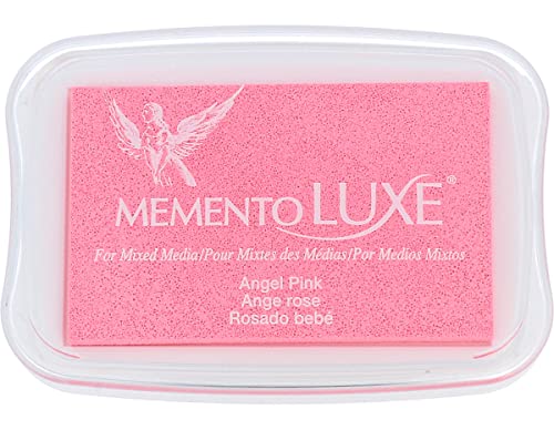 Tsukineko Memento Luxe Full-Size Stempelkissen-Angel Pink, Synthetic Material, 9.9 x 6.6 x 1.8 cm von Tsukineko