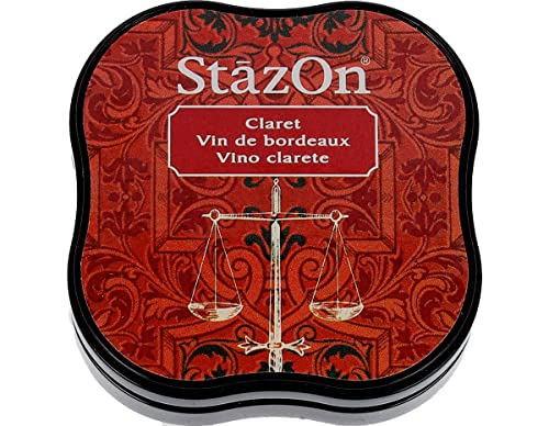 Tsukineko Stazon Midi Pad Weinrot, Slaret, c1, Rot von Tsukineko