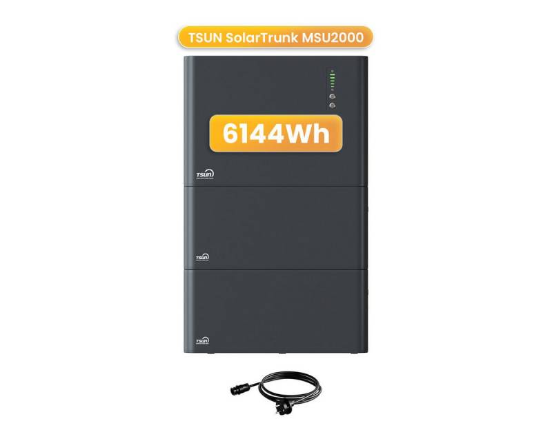 Tsun Balkonkraftwerk TSUN SolarTrunk MSU2000, 2048 Wh All-in-One Speicher mit Zusatzakku, (2000 W Backup-Modus), Integrierter Hybrid Mikrowechselrichter von Tsun