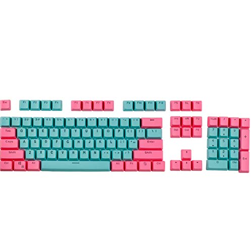 Keycaps, 104 PBT Keycaps Backlit Tastenkappen Stich Color Backlight Keycaps ANSI Layout Keyset OEM Profile für Cherry MX Mechanische Tastatur Tastenkappen von Tsung