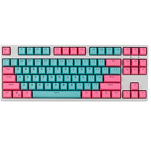 Keycaps, 87 Keys PBT Keycaps Backlit Tastenkappen Stich Color Backlight Keycaps ANSI Layout Keyset OEM Profile für Cherry MX Mechanische Tastatur Tastenkappen von Tsung