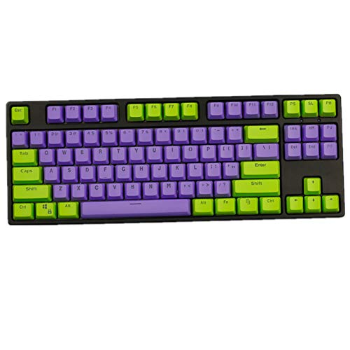 Keycaps, 87 Keys PBT Keycaps Backlit Tastenkappen Stich Color Backlight Keycaps ANSI Layout Keyset OEM Profile für Cherry MX Mechanische Tastatur Tastenkappen von Tsung