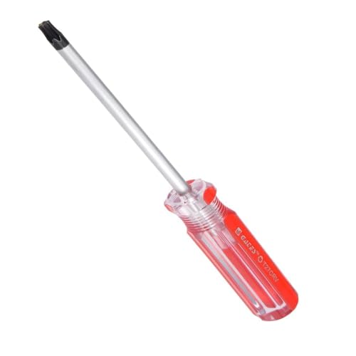 T25 Torx-Sicherheits-Schraubendreher mit magnetischer Spitze, Kunststoffgriff für Computer-Reparaturen, Automobilwerkzeuge und Haushaltsgeräte (T25 x 100 mm) von Tsurpcao