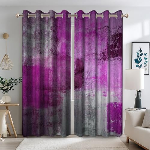 Ttincceer 117x138cm Grau Lila Blackout Vorhänge für Schlafzimmer Abstrakt Retro Gemischte Farbe Fenster-Vorhänge Klassisch Land Bauernhaus Stilvoll Fenster-Behandlung Thermisch Isoliert 2 Panels Ttincceer 117x138cm Grau Lila Blackout Vorhänge für Schlafzimmer Abstrakt Retro Gemischte Farbe Fenster-Vorhänge Klassisch Land Bauernhaus Stilvoll Fenster-Behandlung Thermisch Isoliert 2 Panels von Ttincceer