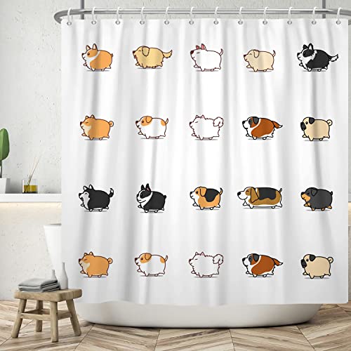 Ttincceer 152x183cm Cartoon Hund Duschvorhang niedlich Fett Welpe Walking Bad Vorhang niedlich Haustier Hund Tier Duschvorhänge mit Haken wasserdicht Badewanne Vorhang Ttincceer 152x183cm Cartoon Hund Duschvorhang niedlich Fett Welpe Walking Bad Vorhang niedlich Haustier Hund Tier Duschvorhänge mit Haken wasserdicht Badewanne Vorhang von Ttincceer