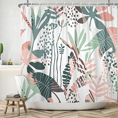 Ttincceer 180x180cm Abstrakter Duschvorhang Rosa Grün Aquarell Pflanze Blatt Badezimmer Vorhang Abstrakt Palm Leaf Wegerich Blatt Duschvorhänge Wasserdicht Badewanne Vorhang Ttincceer 180x180cm Abstrakter Duschvorhang Rosa Grün Aquarell Pflanze Blatt Badezimmer Vorhang Abstrakt Palm Leaf Wegerich Blatt Duschvorhänge Wasserdicht Badewanne Vorhang von Ttincceer