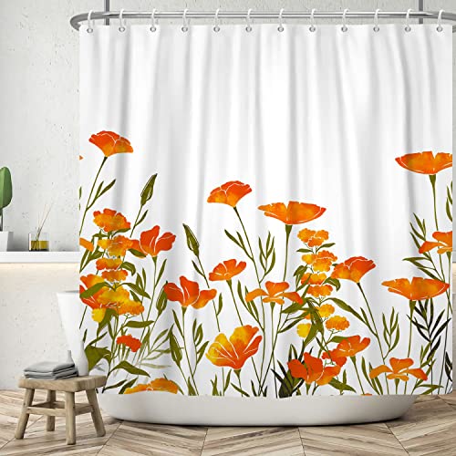 Ttincceer 180x180cm Blume Duschvorhang Aquarell Orange Gelb Floral Tulpe Grün Blatt Duschvorhänge Moderne Kunst Badezimmer Dekoration Vorhang Wasserdicht Badewanne Vorhang Ttincceer 180x180cm Blume Duschvorhang Aquarell Orange Gelb Floral Tulpe Grün Blatt Duschvorhänge Moderne Kunst Badezimmer Dekoration Vorhang Wasserdicht Badewanne Vorhang von Ttincceer