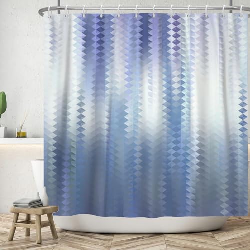 Ttincceer Duschvorhang Blau Lila 180x180cm Abstrakt Rhombus Geometrisches Muster Badezimmervorhang Lila Marmor Ombre Moderne Duschvorhänge Waschbar Badewanne Vorhang Ttincceer Duschvorhang Blau Lila 180x180cm Abstrakt Rhombus Geometrisches Muster Badezimmervorhang Lila Marmor Ombre Moderne Duschvorhänge Waschbar Badewanne Vorhang von Ttincceer