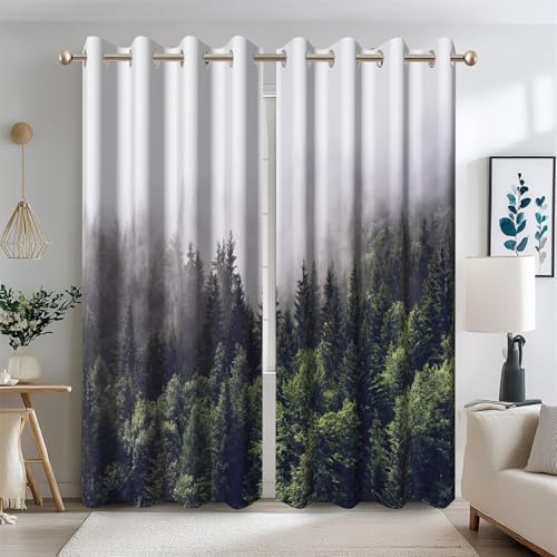 Ttincceer Nebel Wald Vorhänge 117x183cm 3D Natur Nebel Wälder Verdunkelung Fenster Vorhänge für Schlafzimmer Frühling Grün Mysteriöse Wald Schlafzimmer Vorhänge Thermisch Isoliert 2 Platten Ttincceer Nebel Wald Vorhänge 117x183cm 3D Natur Nebel Wälder Verdunkelung Fenster Vorhänge für Schlafzimmer Frühling Grün Mysteriöse Wald Schlafzimmer Vorhänge Thermisch Isoliert 2 Platten von Ttincceer