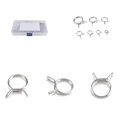 Ttiy Federschlauchschelle Doppeldraht-Rohrschellen, verzinkte Kraftstoffleitungsklemmen, robuste Luftschlauchbefestigung für Schlauch, Kraftstoff, 75 Stück Ttiy Federschlauchschelle Doppeldraht-Rohrschellen, verzinkte Kraftstoffleitungsklemmen, robuste Luftschlauchbefestigung für Schlauch, Kraftstoff, 75 Stück von Ttiy