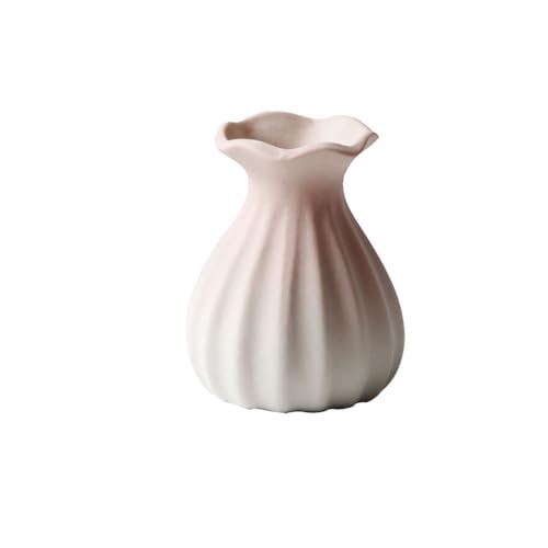 Ttiy Keramikvase, Mini-Blumenvase, dekorative Blumenvase, kreative dekorative Vase, künstliche Blumenhalter für Zuhause, Tischdekoration, 1 Stück (Rosa) von Ttiy